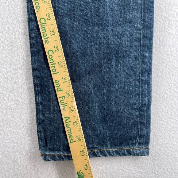 LEVIS Jeans Mens 32x32 501 Slim Fit Straight Leg Denim Wash Cotton Blue - Picture 12 of 14